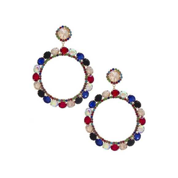 Rhinestone Dangle Earring - Picture 4 of 9